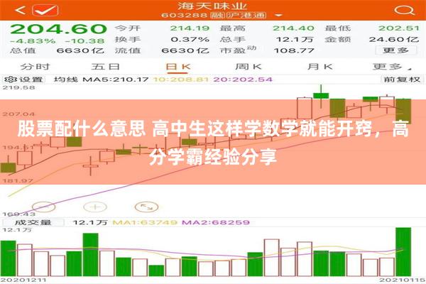 股票配什么意思 高中生这样学数学就能开窍，高分学霸经验分享