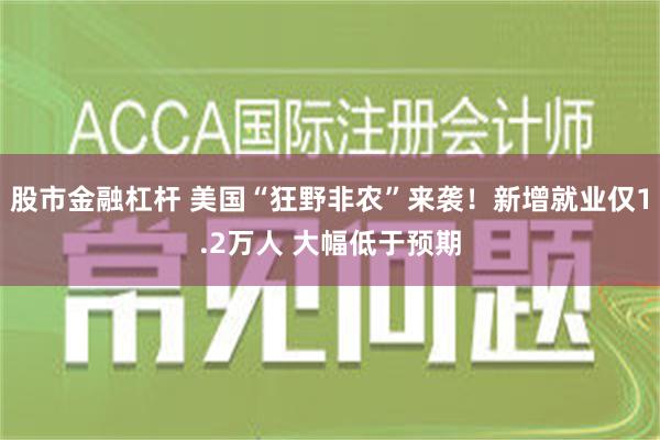 股市金融杠杆 美国“狂野非农”来袭！新增就业仅1.2万人 大幅低于预期